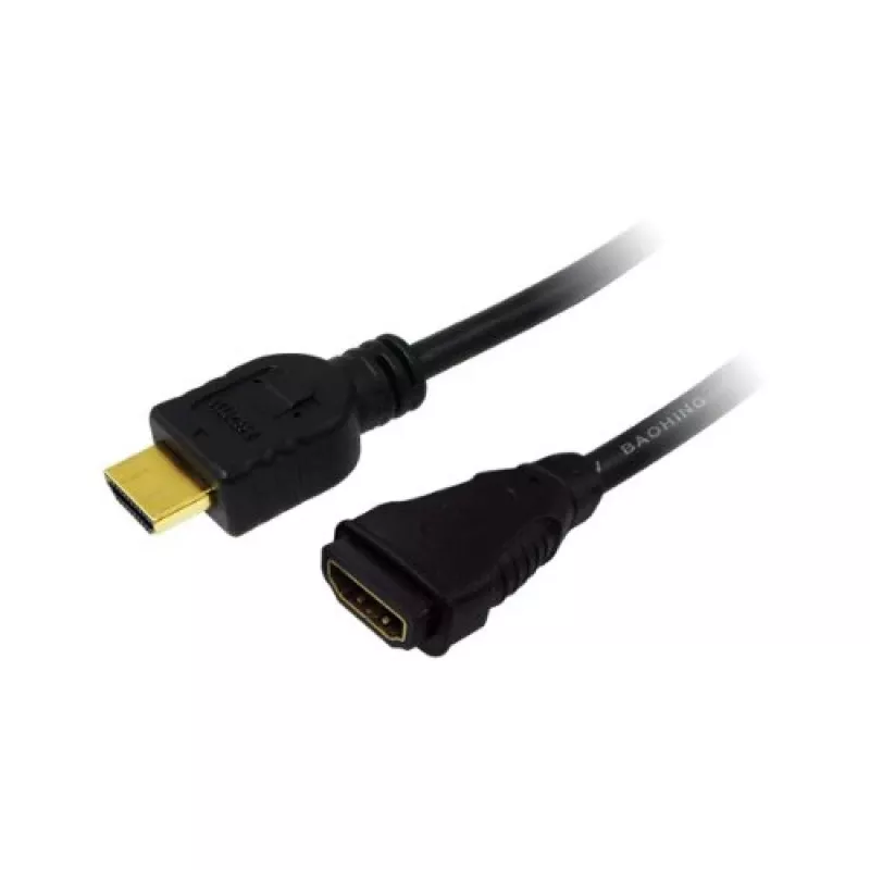 LogiLink CH0057 HDMI Kabelverlängerung Schwarz 4K UHD 3m HDMI-A Stecker T