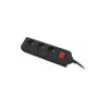 Lanberg PS1-03E-0150-BK Verlängerungskabel (1,5 m, Schwarz)