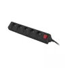 Netzteil-Leiste Lanberg PS1-05E-0300-BK 3 m 5 AC-Steckdosen Innenbereich Weiß