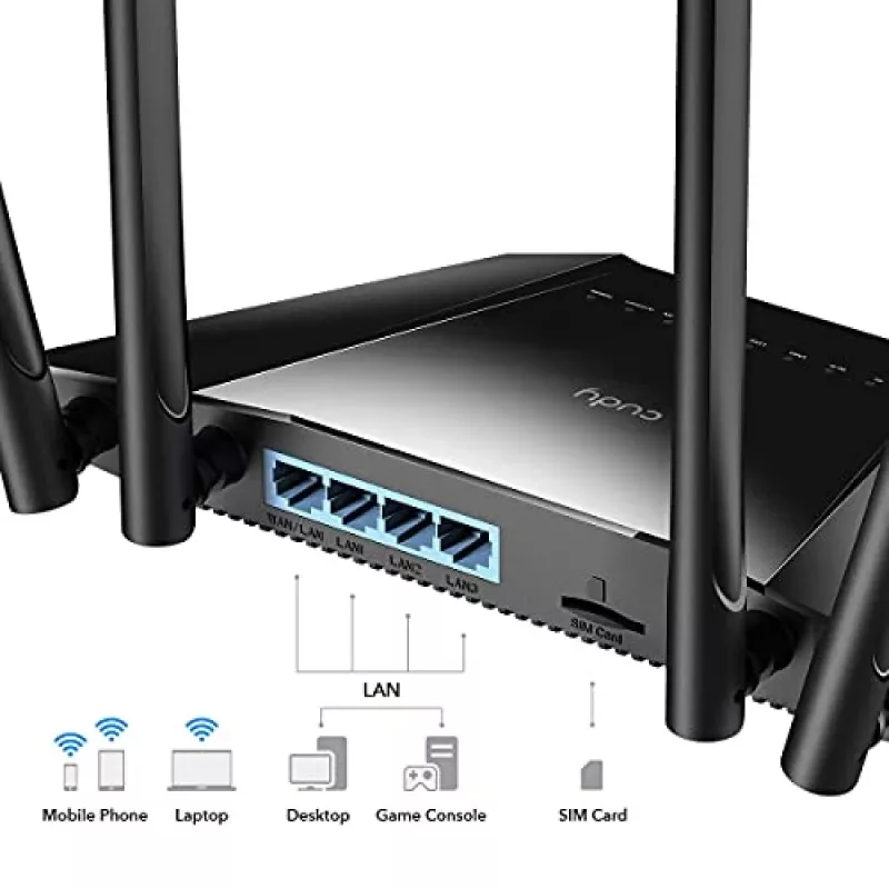 Cudy LT400 Wireless Router Fast Ethernet Single-band (2.4 GHz) 4G Schwarz