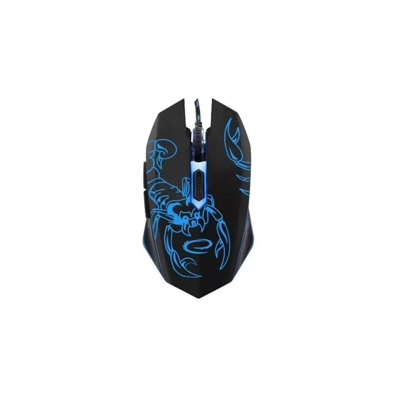 Esperanza MX203 SCORPIO - Maus - USB - Blau - Maus - Optisch - 6 Tasten - Schwarz
