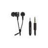 Earphones ZIPPER mit Mikrofon schwarz