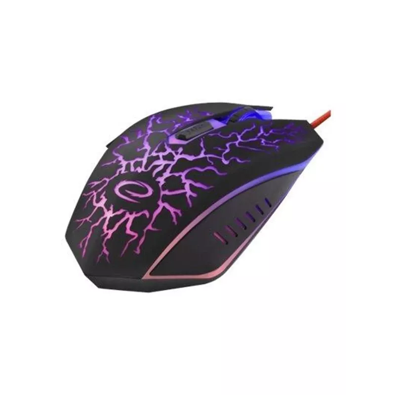 Esperanza MX211 LIGHTNING - Maus - USB - Hiiri - Optisch - 6 Tasten - Schwarz