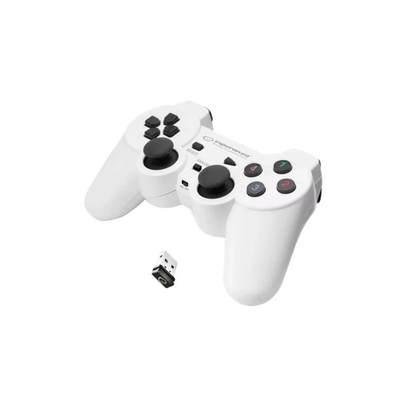 Esperanza EGG108W Gaming Controller Schwarz, Weiß RF Gamepad Analog / Digital PC, Playstation 3