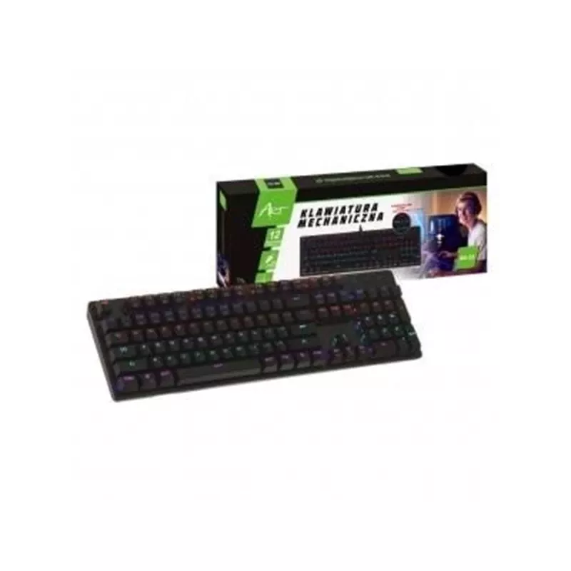 Mechanische Tastatur ART KLART AK-51 mit Blue-Switches, kompaktes Layout