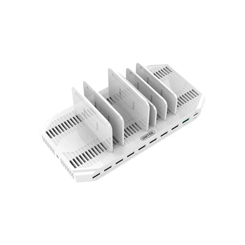 UNITEK Y-2190 Ladestation-Organizer freistehend weiß