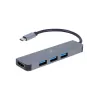 USB-C Laptop-Dock GEMBIRD A-CM-COMBO2-01 — USB 3.2 Gen 1 Type-C, 3× USB-A, 1× HDMI, grau