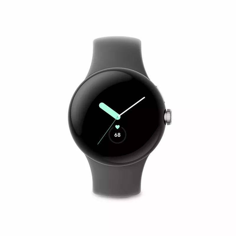 Google Pixel Watch – poliertes Silber – Smartwatch mit Armband