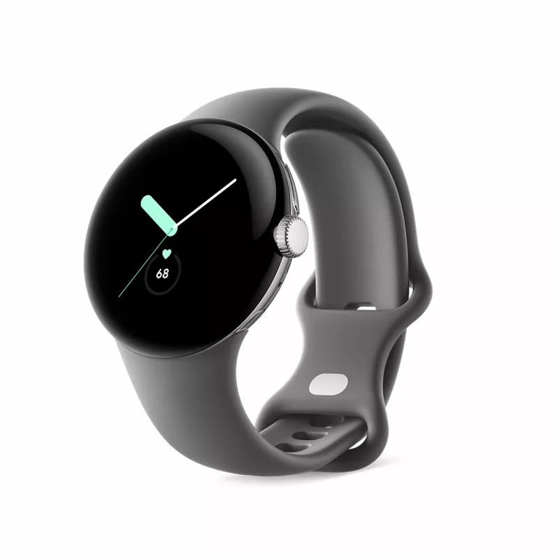 Google Pixel Watch – poliertes Silber – Smartwatch mit Armband