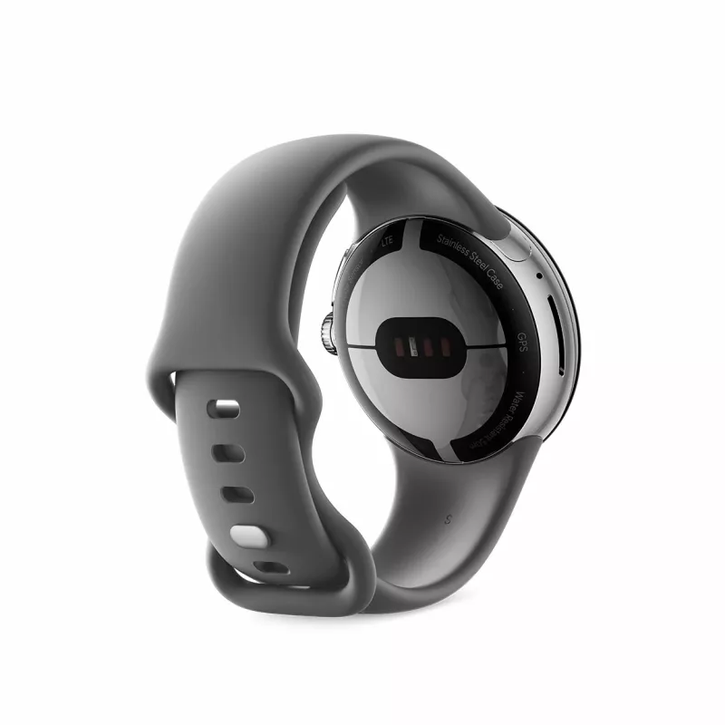 Google Pixel Watch – poliertes Silber – Smartwatch mit Armband
