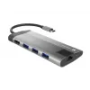 NATEC Fowler Plus USB Type-C Schwarz Grau MicroSD SD Hub