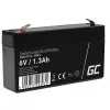 UPS-Batterie Grün Cell AGM13, versiegelte Blei-Säure-VRLA 6 V 1,3 Ah, 290 g, schwarz