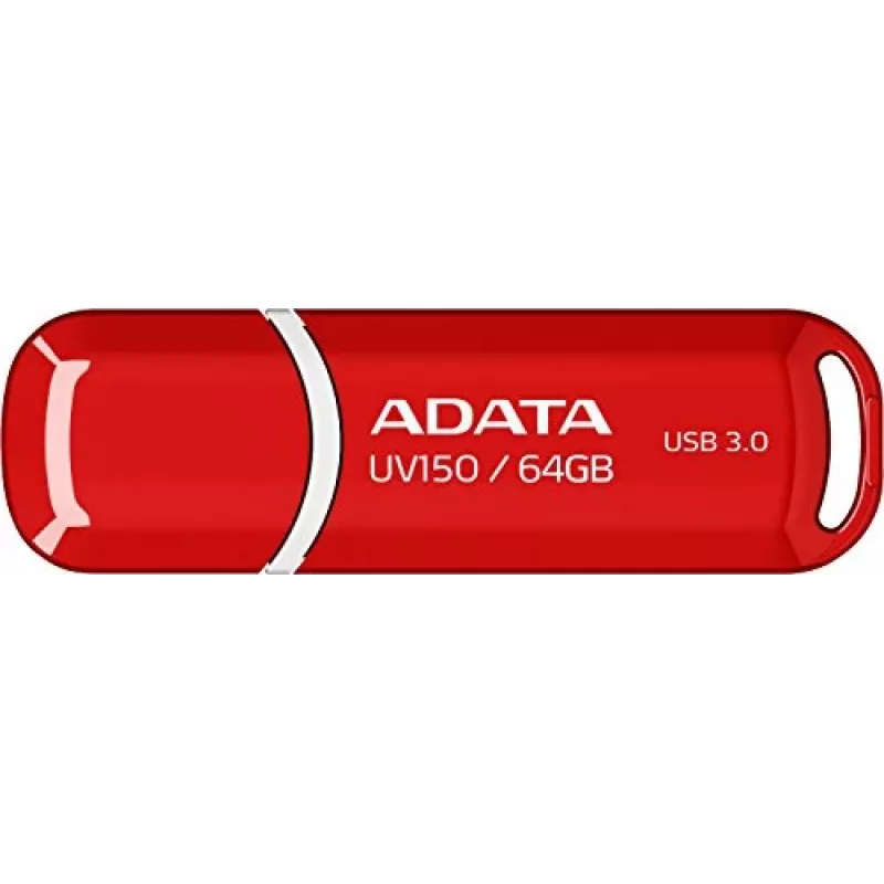 USB-Stick ADATA DashDrive UV150 64 GB, USB Typ-A 3.2 Gen 1, rot, Kappendesign