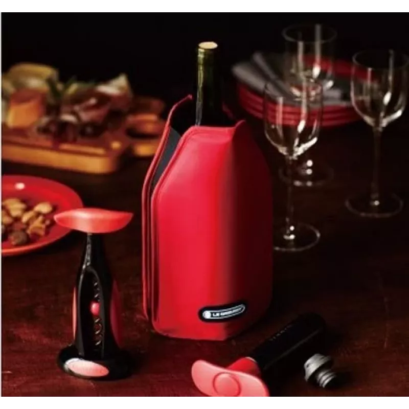 Le Creuset Weinflaschen-Kühlmanschette - Rot