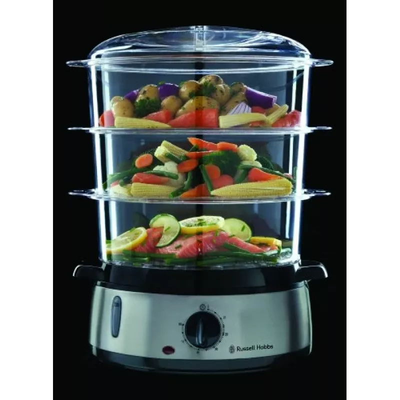 Dampfgarer Russell Hobbs 19270-56, 3 Körbe, 9 L gesamt, 800 W, Edelstahl