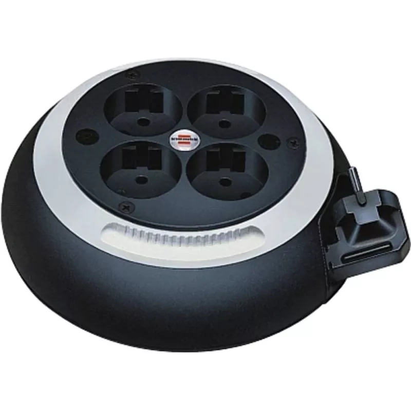 Comfort-Line Mini-Kabeltrommel CL-S 4-fach (schwarz/Weiß, 3 Meter)
