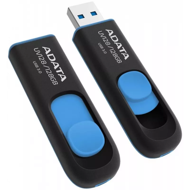 ADATA DashDrive UV128 128GB USB-Flash-Laufwerk USB Typ-A 3.2 Gen 1 (3.1 Gen 1) Schwarz, Blau