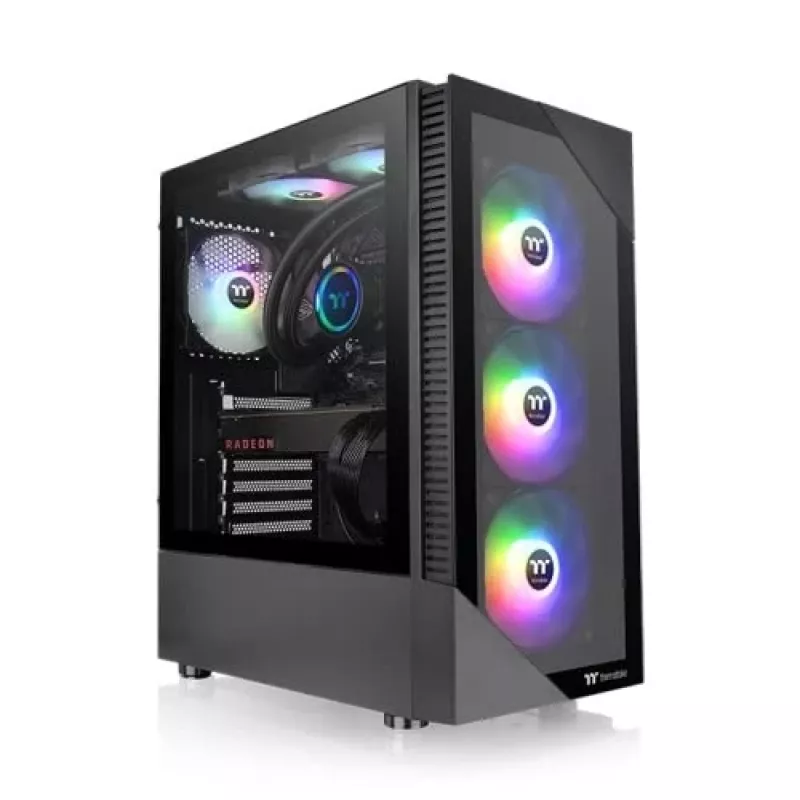 PC-Gehäuse Thermaltake View 200 TG ARGB Midi Tower Schwarz