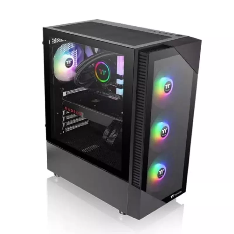 PC-Gehäuse Thermaltake View 200 TG ARGB Midi Tower Schwarz