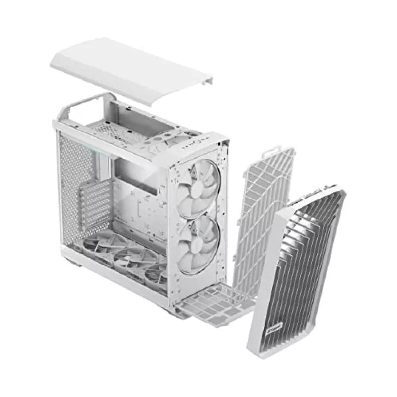 PC-Gehäuse Fractal Design Torrent White – unterstützt ATX, EATX, microATX, ITX; 2x180 mm Frontlüfter; 2,5-Zoll/3,5-Zoll-Einschübe