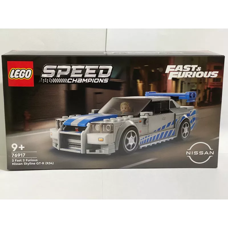 LEGO 76917 Speed Champions 2 Fast 2 Furious Nissan Skyline GT-R (R34) Spielzeugauto