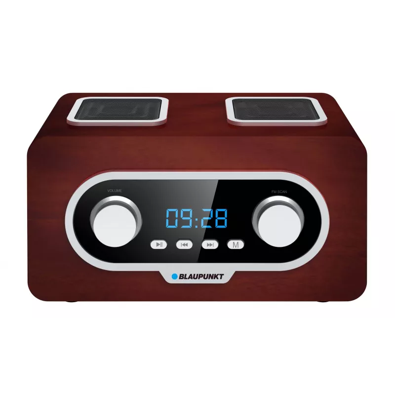 Tragbares Radio BLAUPUNKT PP5.2BR — FM-Taschenradio, 60 Senderspeicher, USB/MP3, AUX, wiederaufladbarer Akku 1000 mAh, 3 W RMS, Bronze