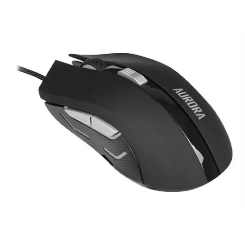 Kabelgebundene optische Maus IBOX Aurora A-1 — rechtshändig, 6 Tasten, 2400 DPI, USB Typ-A, LED-Beleuchtung, 1,8 m Kabel