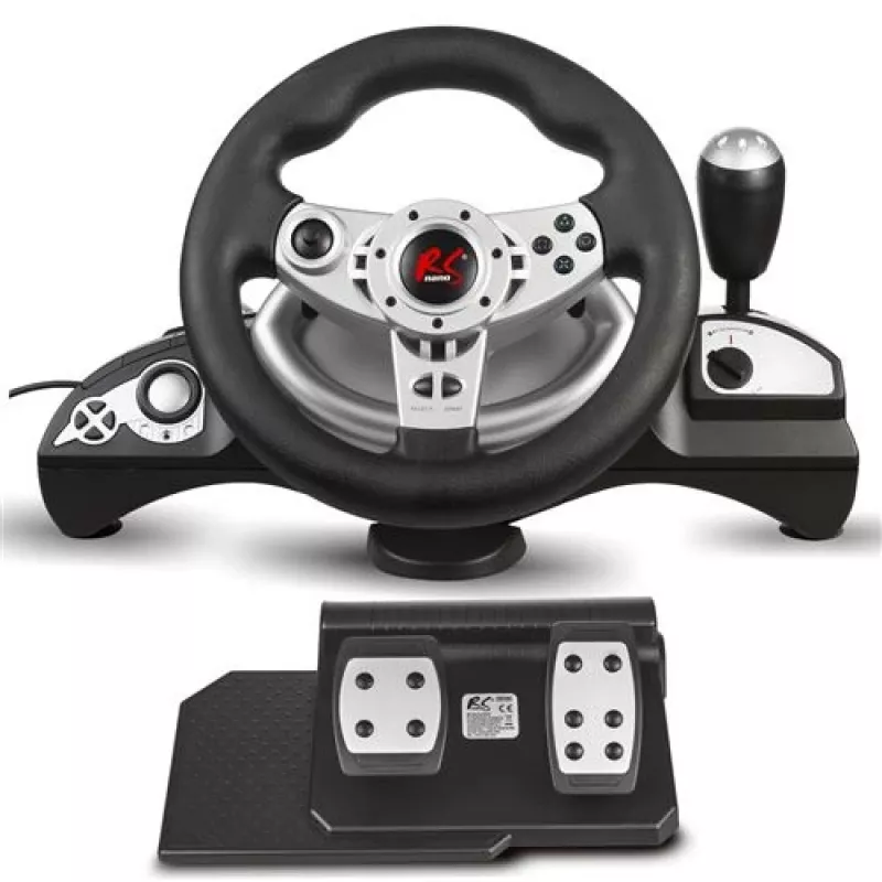 Lenkrad nano rs RS700 kabelgebunden USB 270° Rotation, 10 Tasten, Pedale, Vibration, 1,8 m Kabel