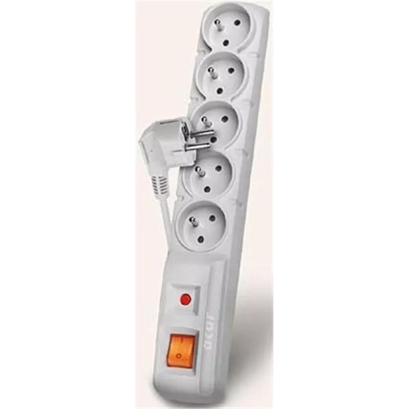 Steckdosenleiste mit Schalter: 5 Steckdosen, 5 m Kabel, schwarz
