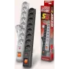 Steckdosenleiste mit Schalter: 8 Steckdosen, Kabel 1,5 m, schwarz