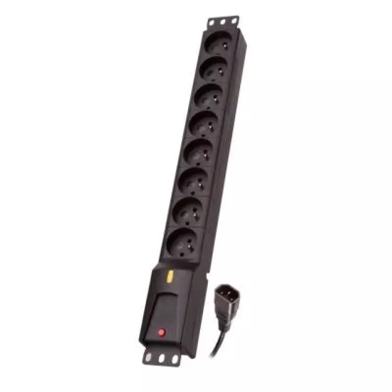 Steckdosenleiste lestar LZRM 810 BW mit IEC-320-Anschluss, 5,0 m Kabel