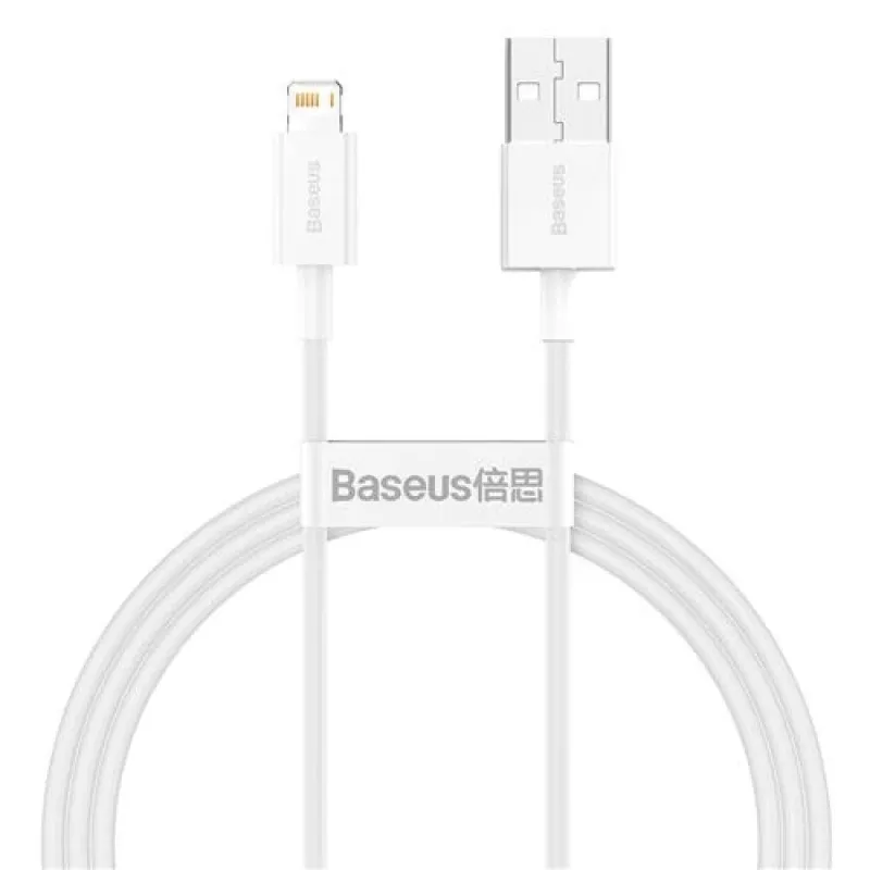 Baseus CALYS-A02 Mobiltelefonkabel Weiß 1 m USB A Lightning