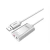 Audiokonverter Unitek Y-247A, silber, USB Type-A-Anschluss, kompakt 12×28×46 mm