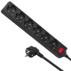 Steckdosenleiste MACLEAN MCE195G 6-fach, 5 m Kabel, schwarz