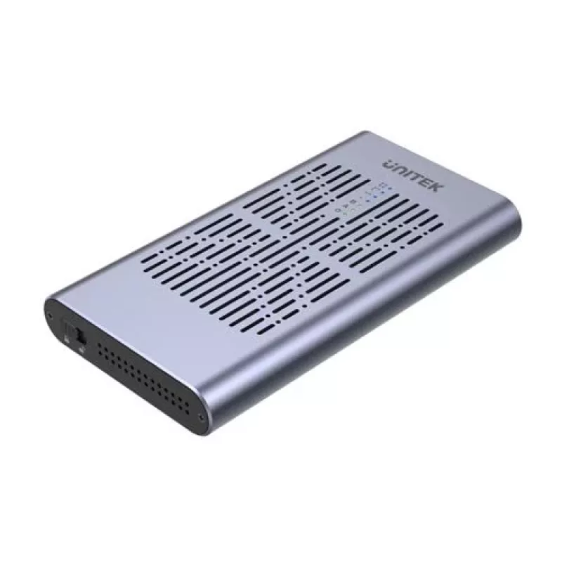 SSD-Gehäuse Unitek S1206A für 2× M.2 NVMe PCIe Gen3 x4 Laufwerke, USB 3.2 Gen 2 (10 Gbit/s), Aluminium, USB-C, inklusive Netzteil