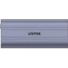 SSD-Gehäuse Unitek SolidForce Reefer Grau – M.2 NVMe PCIe, USB‑C 10 Gbit/s, Aluminium, 1 Laufwerk