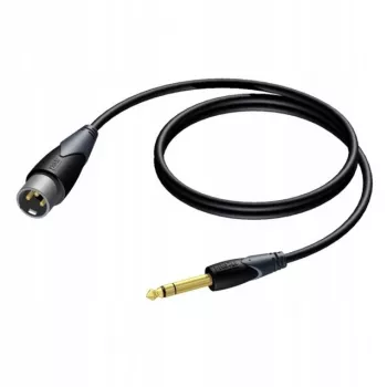 Audiokabel Procab XLR-Stecker auf 6,3 mm (1/4 Zoll) Klinkenstecker, Stereo, 3 m