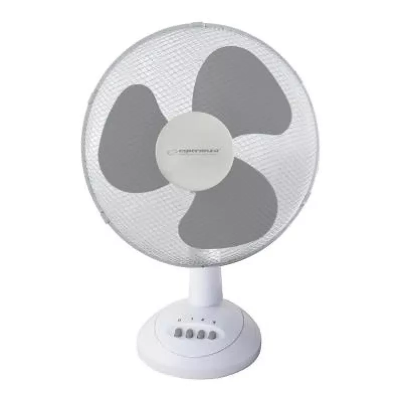 Esperanza EHF003WE, 12'' Tischventilator, Weiß und Grau