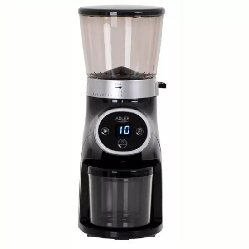 Professionelle Kaffeemühle, Stahlmahlwerk, 31 Mahlgradeinstellungen, Café 90g/m, Adler, AD4450, 300, Schwarz