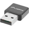 USB-WLAN-Adapter LANBERG NC-0300-WI, 2x interne Antennen 2 dBi, USB 2.0, bis zu 2400 Mbit/s, schwarz