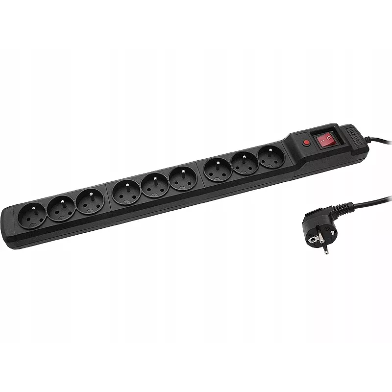 Überspannungsschutz Armac M9/15/CZ Schwarz 9 AC-Steckdosen 250V 1,5m