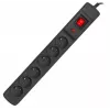 Steckdosenleiste ARMAC Multi M6 Überspannungsschutz, 6 Steckdosen, 10 m Kabel, schwarz