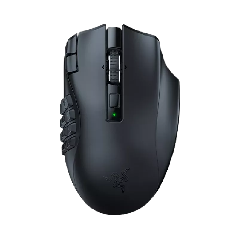 Gaming-Maus Razer Naga V2 HyperSpeed RF Wireless + Bluetooth, rechtshändig, 30000 DPI, optisch, schwarz