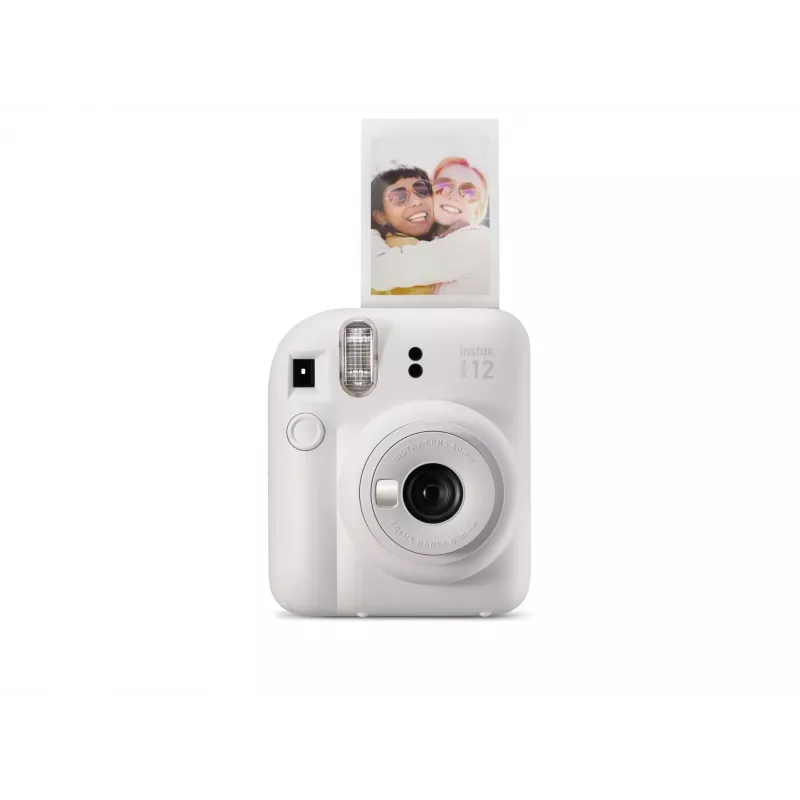 Sofortbildkamera Fujifilm Instax Mini 12 Weiß — 86×54 mm Prints, 60 mm Brennweite, AA-Batterie