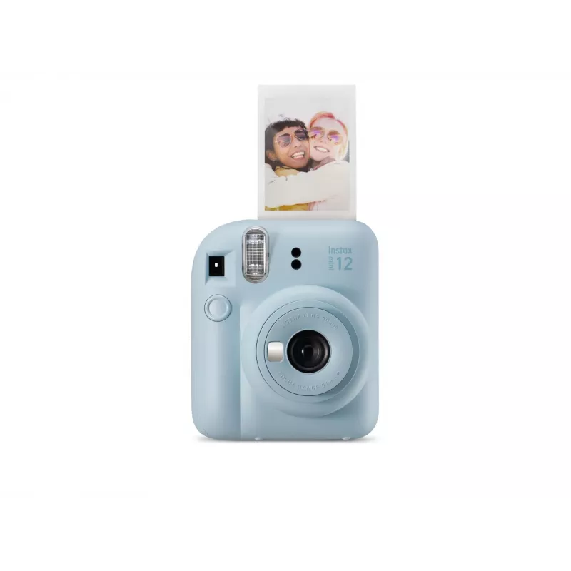 Sofortbildkamera Fujifilm Instax Mini 12 Blau — 86 x 54 mm Ausdrucke, 60 mm Brennweite, elektronischer Verschluss