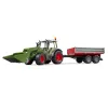 Spielzeugtraktor BRUDER Fendt Vario 211 mit Frontlader und Seitenanhänger