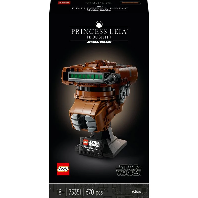 LEGO Star Wars Princess Leia (Boushh) Helm Set für Erwachsene 75351 (670 Teile)