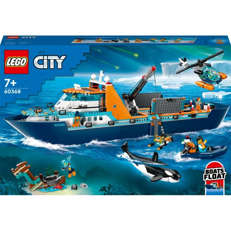 Konstruktionsspielzeug LEGO City Arktis-Expeditionsschiff 60368 — 815 Teile, 7+ Jahre, enthält 4 Minifiguren