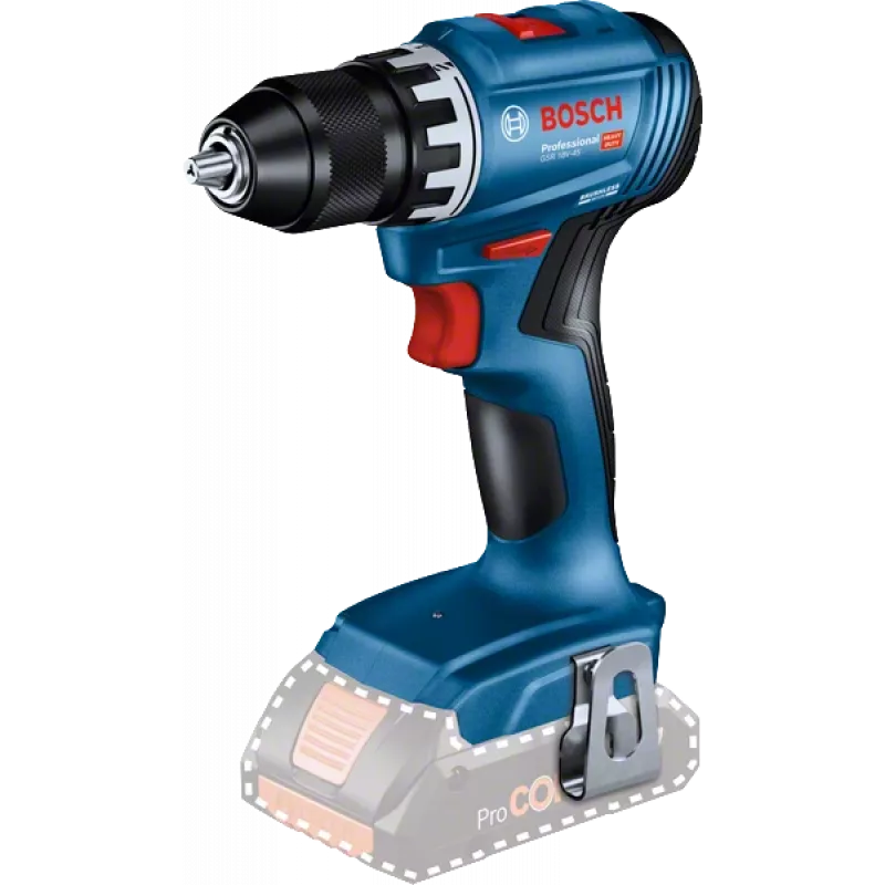 Bosch GSR 18V-45 Professional 500 U/min Schlüssellos 900 g Schwarz, Blau