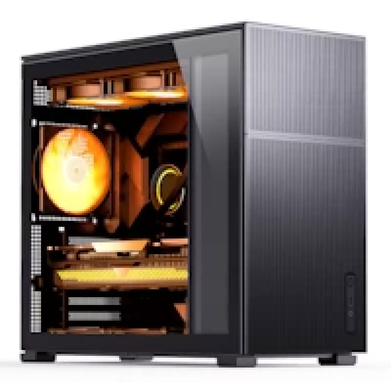 Jonsbo D41 Mesh Standard ATX PC-Gehäuse – Schwarz, Temperglas